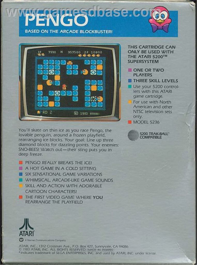 Pengo - Atari 5200 video game collectible - Main Image 2