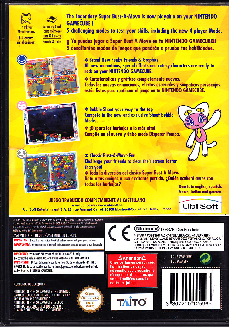 Super Bust A Move All Stars - Nintendo GameCube (Ubisoft - 2) video game collectible [Barcode 3307210125965] - Main Image 2