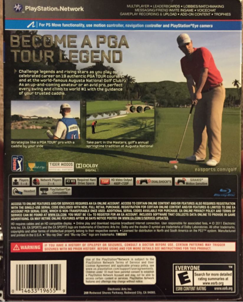 Tiger Woods PGA Tour 12 - Sony PlayStation 3 (PS3) (EAsports) video game collectible [Barcode 014633196559] - Main Image 2