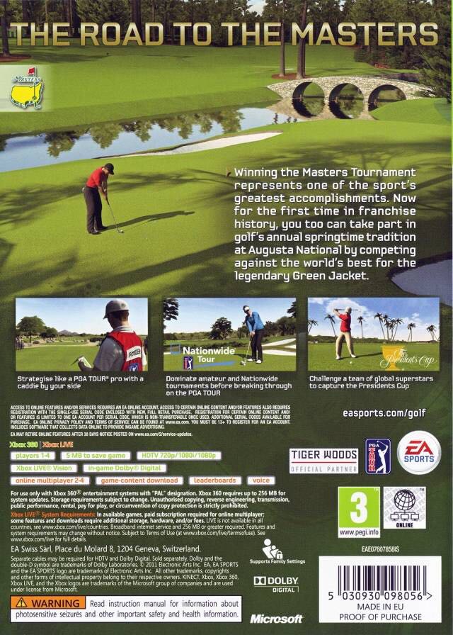 Tiger Woods PGA Tour 12 - Microsoft Xbox 360 (Ea Sports - 4) video game collectible [Barcode 5030930098056] - Main Image 2