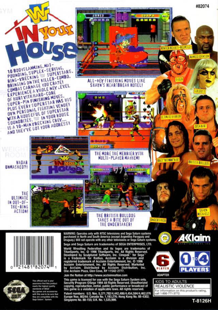 WWF In Your House - Sony PlayStation (Acclaim Entertainment - 4) video game collectible [Barcode 021481210740] - Main Image 2