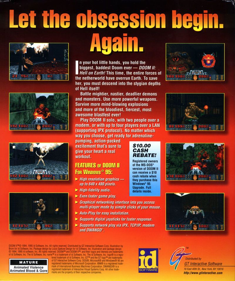 Doom 2 - Microsoft Xbox 360 (ID Software) video game collectible - Main Image 2