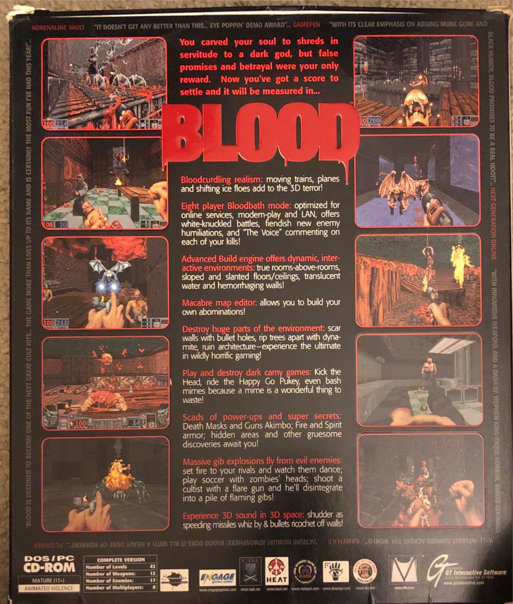 Blood - PC (GT Interactive Software Corp. - 1) video game collectible [Barcode 742725122635] - Main Image 4