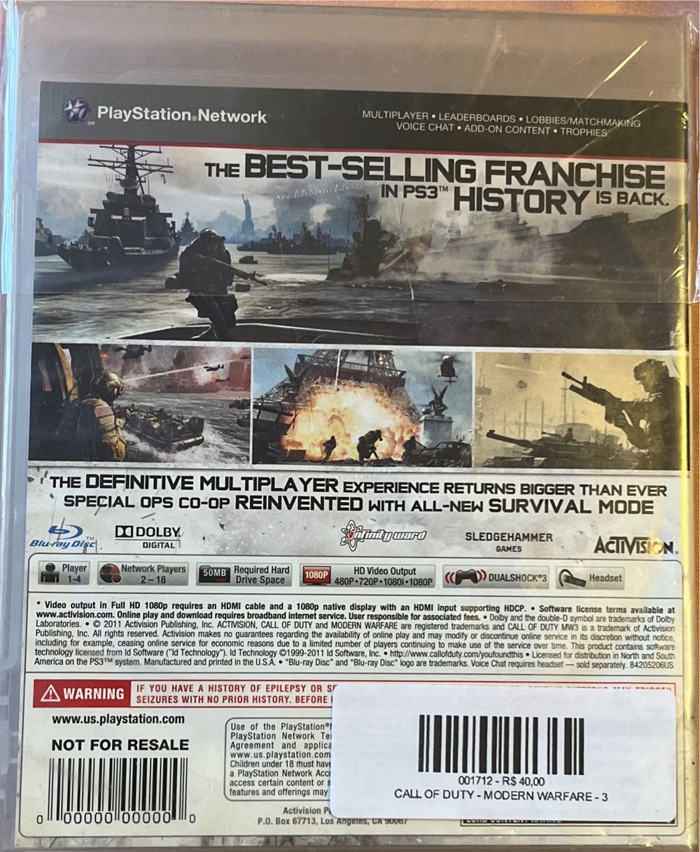 Call Of Duty MW3 - Sony PlayStation 3 (PS3) (Activision Publishing) video game collectible - Main Image 2