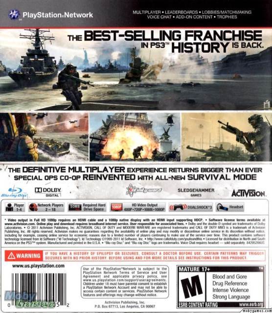 Call Of Duty Mw3 - Sony PlayStation 3 (PS3) video game collectible - Main Image 2
