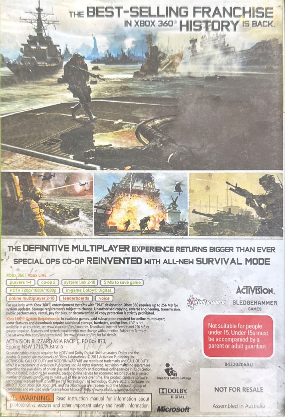 Call Of Duty: Modern Warfare 3 (MW3) - Microsoft Xbox 360 (Activision Inc.) video game collectible - Main Image 2