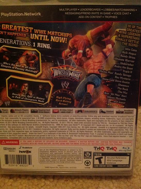 WWE All-Stars - Sony PlayStation 3 (PS3) video game collectible [Barcode 4772982992272] - Main Image 2