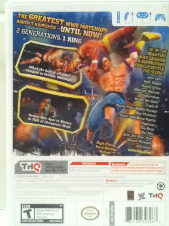 WWE All-Stars - Nintendo Wii (THQ - 4) video game collectible [Barcode 785138303963] - Main Image 2