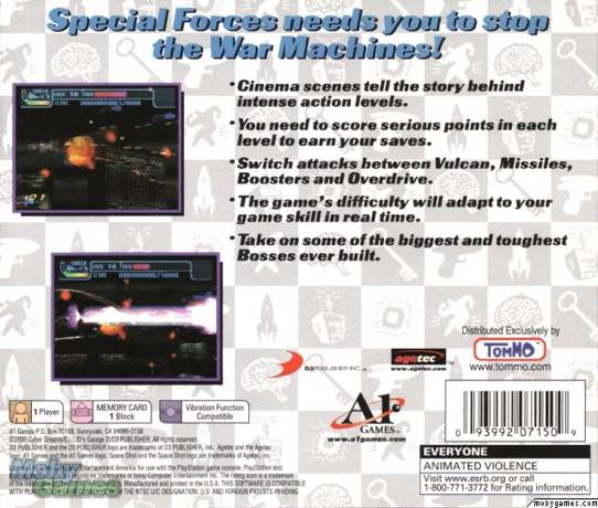 Shooter Space Shot - Sony PlayStation (Agetec - 1) video game collectible [Barcode 093992071509] - Main Image 2