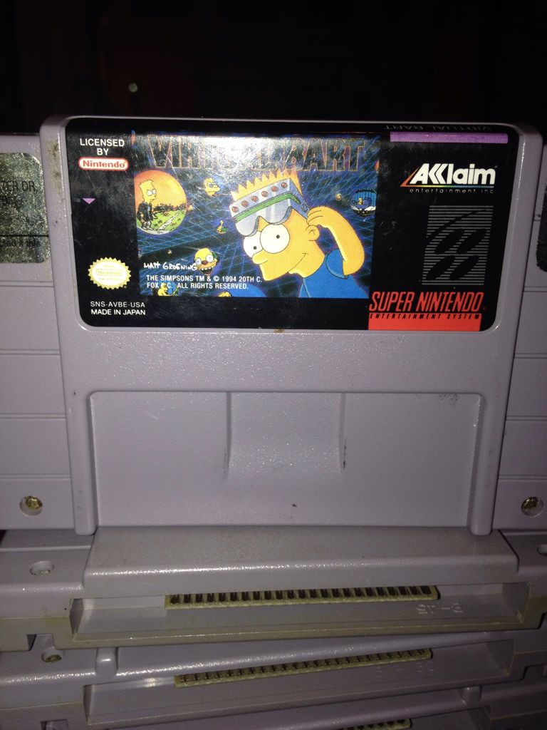 Virtual Bart - Nintendo Super Nintendo Entertainment System (SNES) video game collectible - Main Image 1