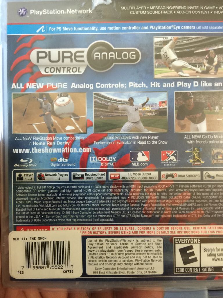 MLB 11: The Show - Sony PlayStation 3 (PS3) video game collectible [Barcode 799007755227] - Main Image 2