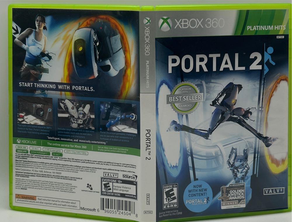 Portal 2 - Microsoft Xbox 360 (Valve Software - 1-2) video game collectible [Barcode 696055245048] - Main Image 3