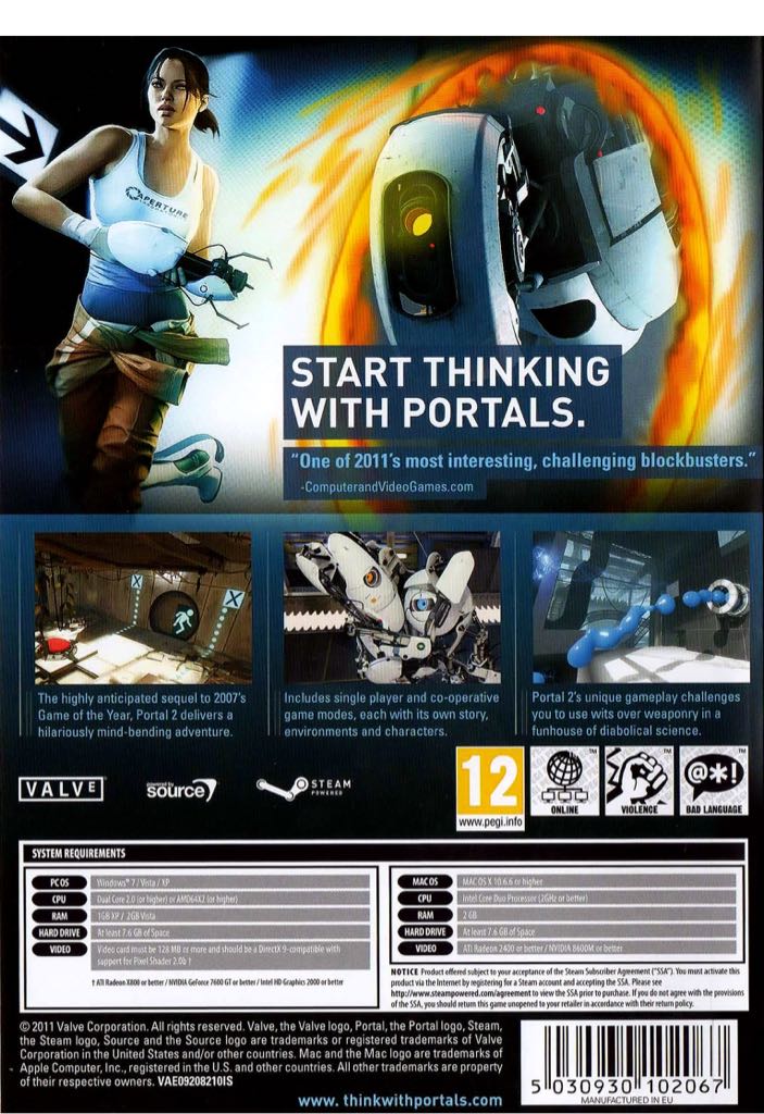 Portal 2 - PC (Valve - 1) video game collectible - Main Image 2
