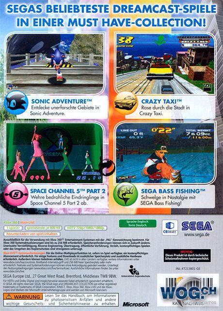 Dreamcast Collection XBOX 360 IT IMPORT SEGA - Microsoft Xbox 360 (Sega - 2) video game collectible [Barcode 5055277010394] - Main Image 2