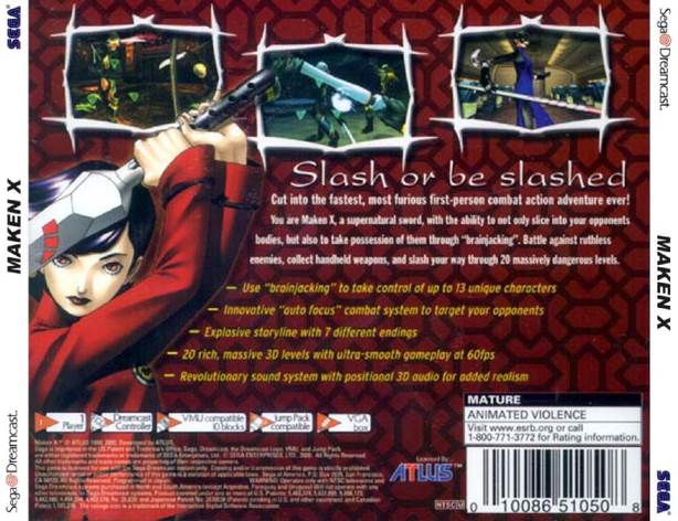 Maken X - Sega Dreamcast (Sega - 1) video game collectible [Barcode 010086510508] - Main Image 2