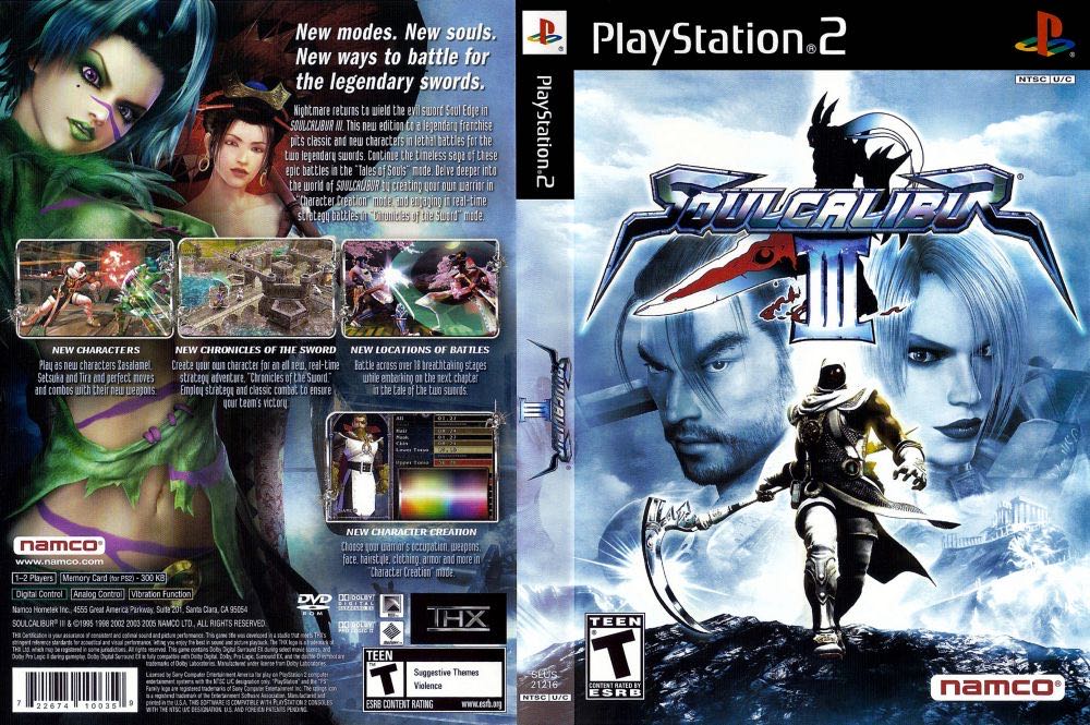 Soul Calibur III - Sony PlayStation 2 (PS2) (Namco - 1-2) video game collectible [Barcode 711719183211] - Main Image 2