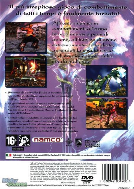 SoulCalibur 2 - Sony PlayStation 2 (PS2) (Namco - 1-2) video game collectible [Barcode 5030945034902] - Main Image 2
