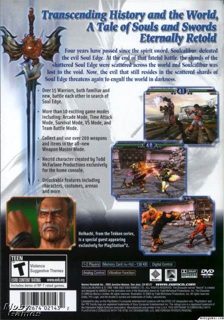 Soul Calibur II - Sony PlayStation 2 (PS2) (Namco - 2) video game collectible [Barcode 5030947034900] - Main Image 2