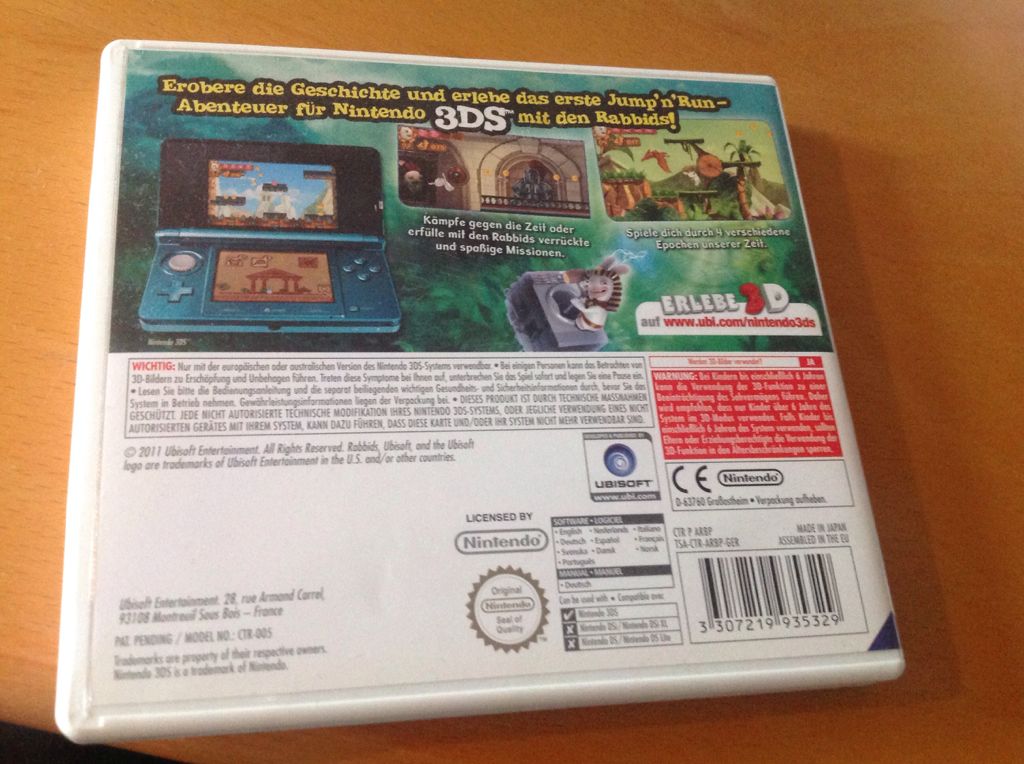 Rabbids 3D - Nintendo 3DS video game collectible [Barcode 3307219935329] - Main Image 2