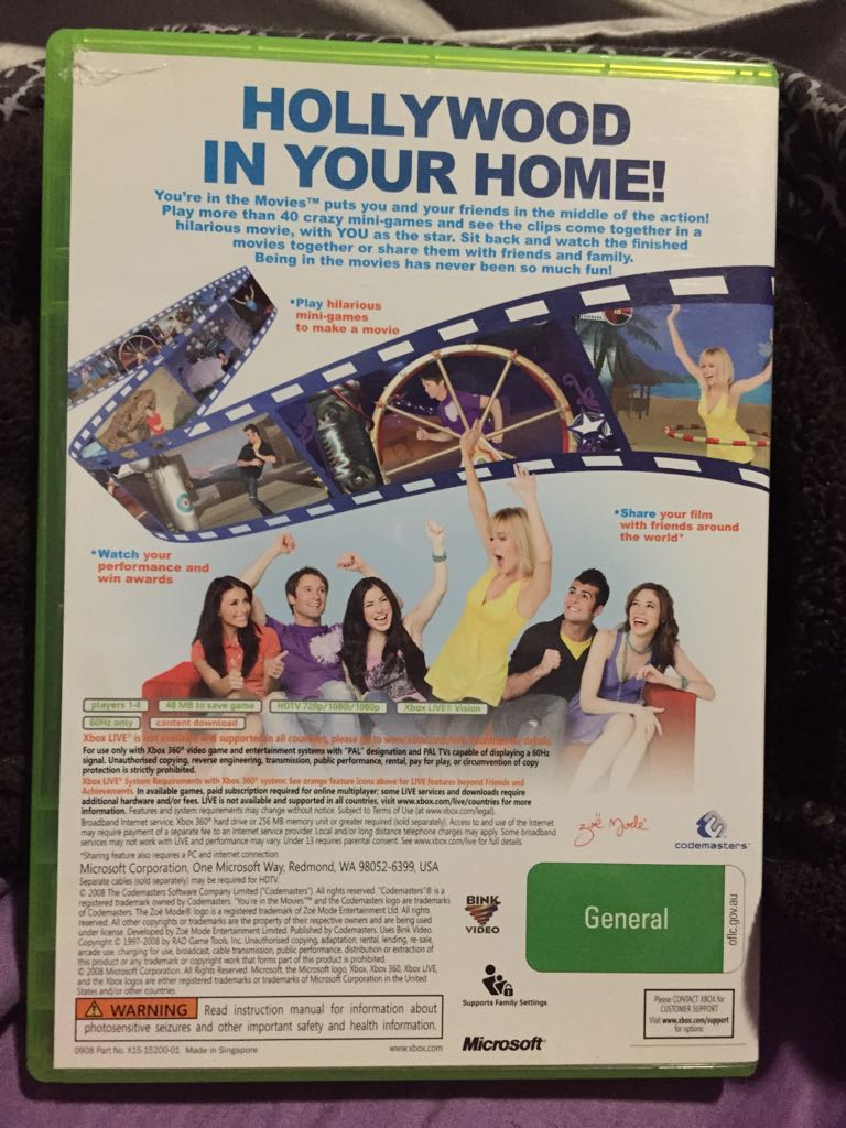 You’re In The Movies - Microsoft Xbox 360 video game collectible - Main Image 2