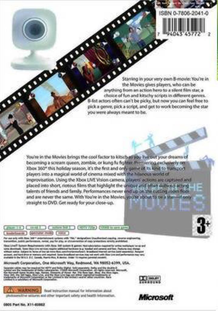 You’re In The Movies - Microsoft Xbox 360 video game collectible - Main Image 2