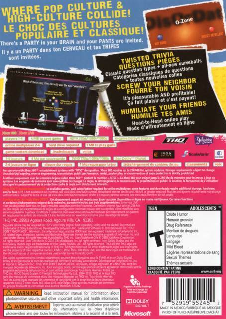 You Don’t Know Jack - Microsoft Xbox 360 (THQ - 4) video game collectible [Barcode 752919552452] - Main Image 2