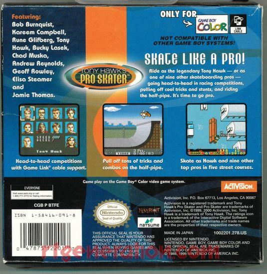 Tony Hawk’s Pro Skater - Nintendo Game Boy Color video game collectible - Main Image 2