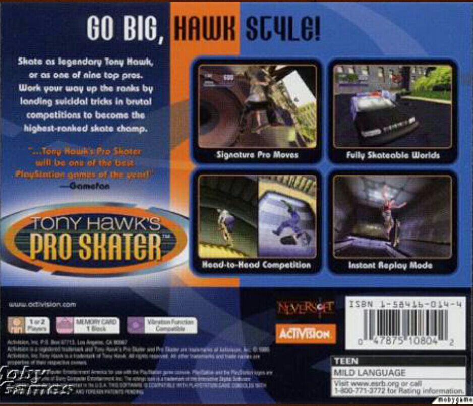 Tony Hawk’s Pro Skater - Sony PlayStation video game collectible - Main Image 2