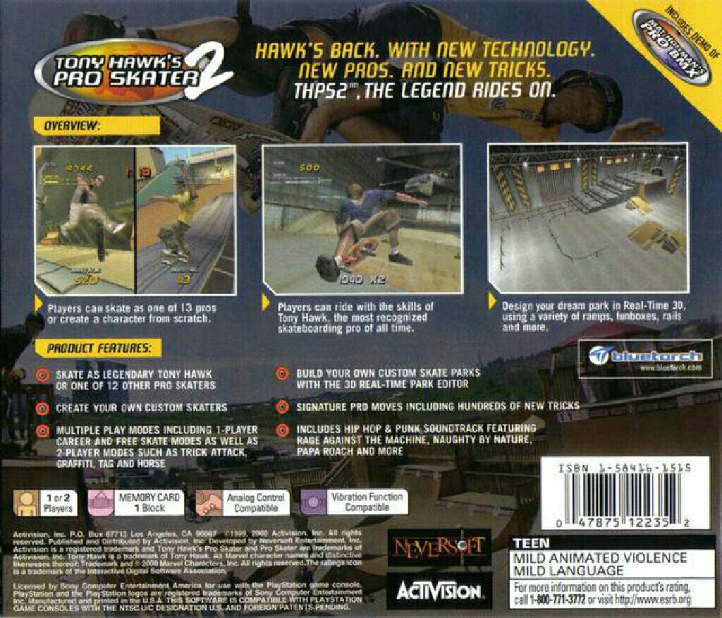 Tony Hawk’s Pro Skater 2 - Sony PlayStation video game collectible - Main Image 2