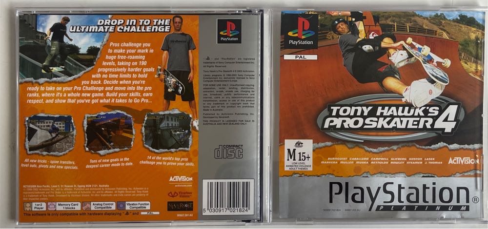 Tony Hawk’s Pro Skater 4 - Sony PlayStation (Activision - 1-2) video game collectible [Barcode 5030917018572] - Main Image 4