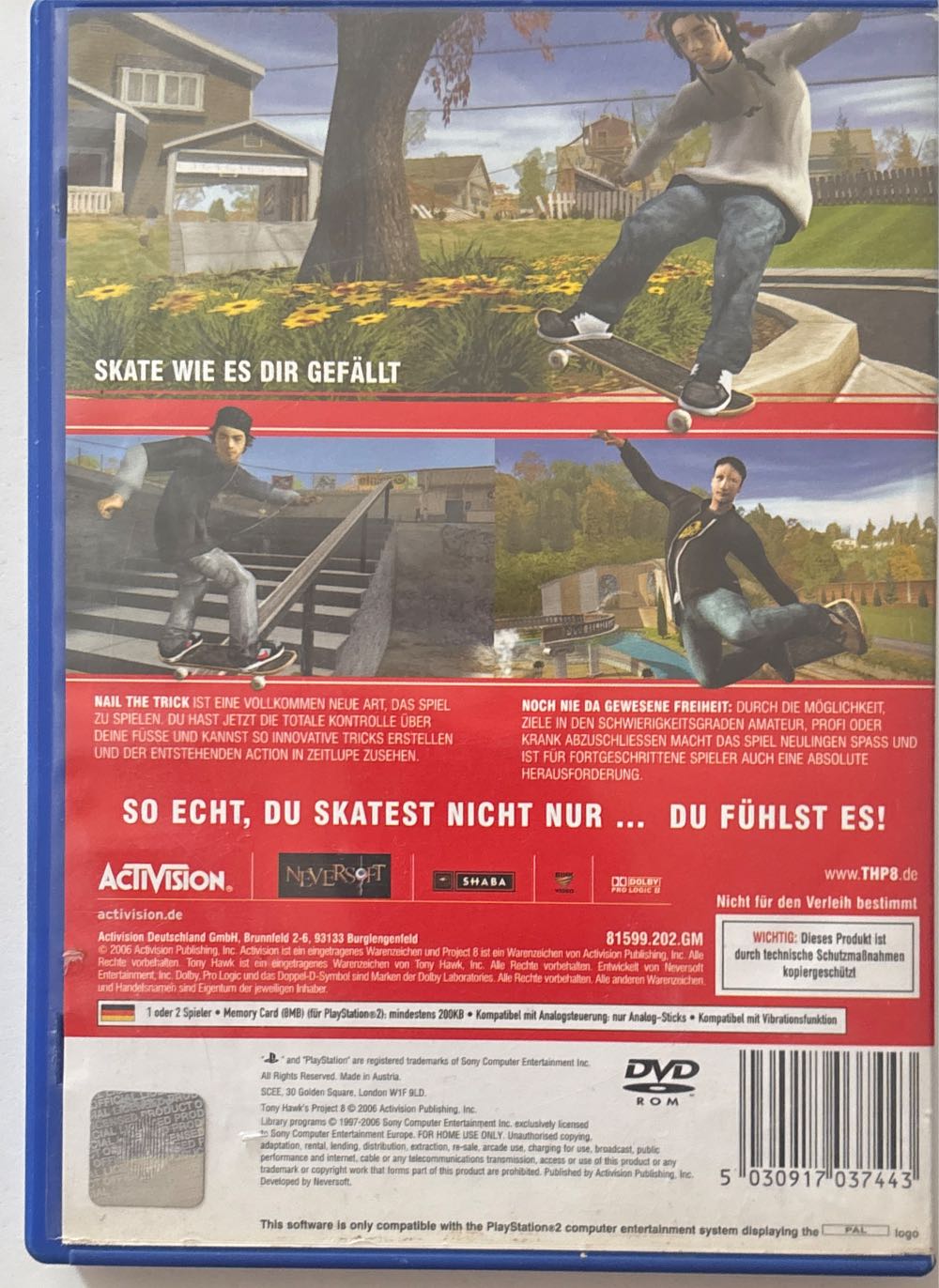 Tony Hawk’s Project 8 - Sony PlayStation 2 (PS2) (Activision - 2) video game collectible [Barcode 5030917037443] - Main Image 2