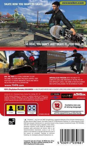 Tony Hawk’s Project 8 - Sony PlayStation Portable (PSP) video game collectible [Barcode 5030917037504] - Main Image 2