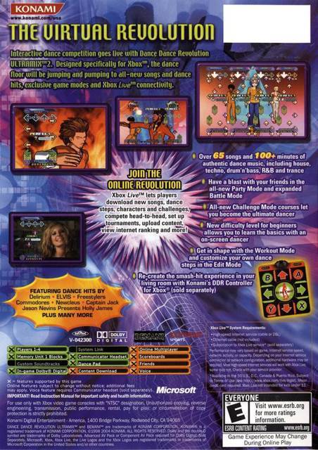 Dance Dance Revolution: Ultramix 2 - Microsoft Xbox (Konami - 4) video game collectible [Barcode 083717300335] - Main Image 2