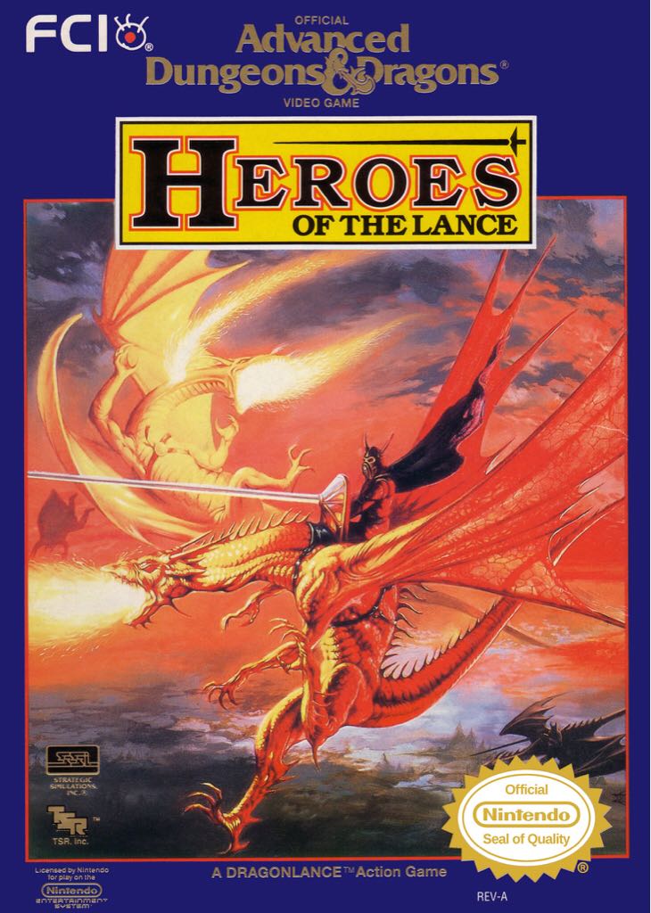 Advanced Dungeons & Dragons: Heroes of the Lance - Nintendo Entertainment System (NES) (1991, FCI) video game collectible - Main Image 1