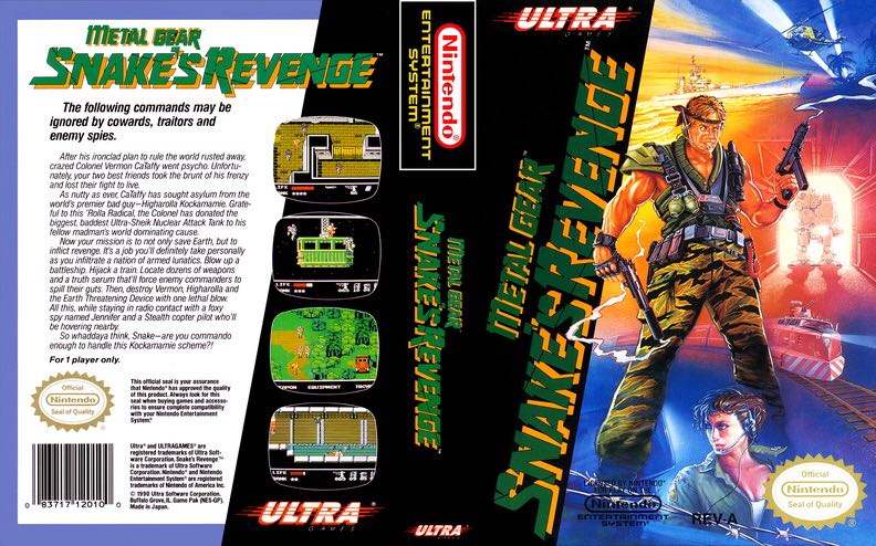 Snake’s Revenge - Nintendo Entertainment System (NES) (Ultra Games) video game collectible - Main Image 2