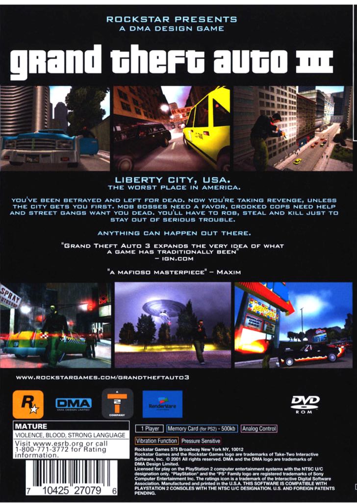 Grand Theft Auto III - Sony PlayStation Network (PSN) video game collectible - Main Image 2