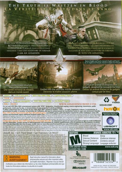 Assassin’s Creed 2 - Microsoft Xbox 360 (Ubisoft - 1) video game collectible [Barcode 3307211666641] - Main Image 2