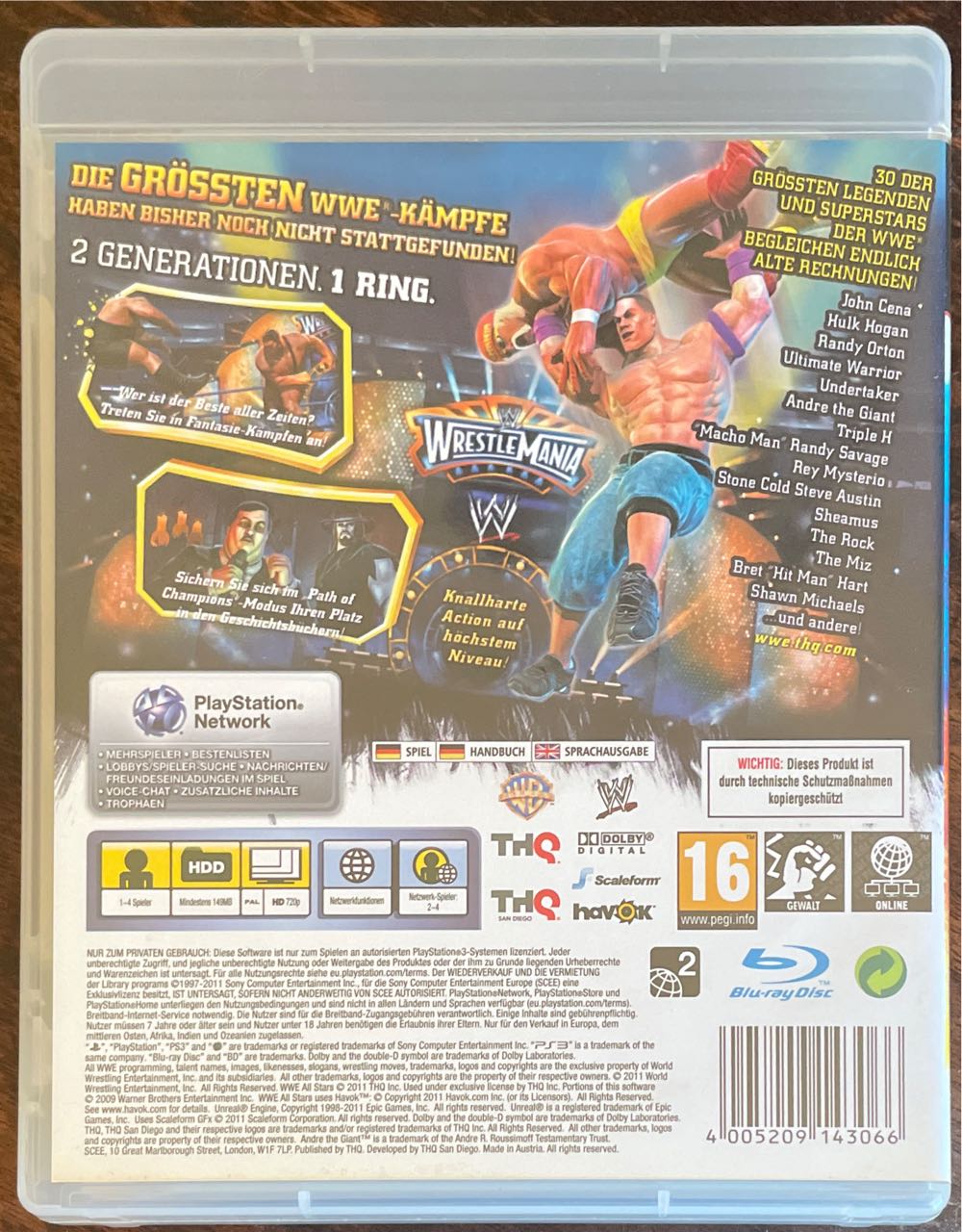 WWE All Stars - Sony PlayStation 3 (PS3) (THQ - 4) video game collectible [Barcode 4005209143066] - Main Image 2