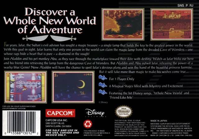 Disney’s Aladdin - Nintendo Super Nintendo Entertainment System (SNES) video game collectible - Main Image 2