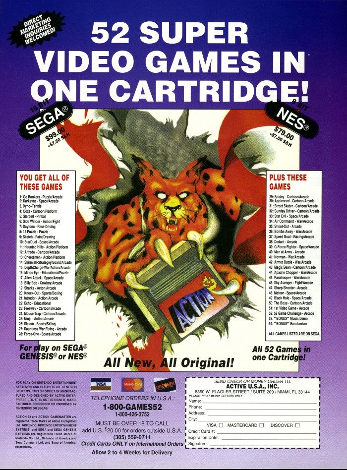 Action 52 - Nintendo Entertainment System (NES) video game collectible - Main Image 2