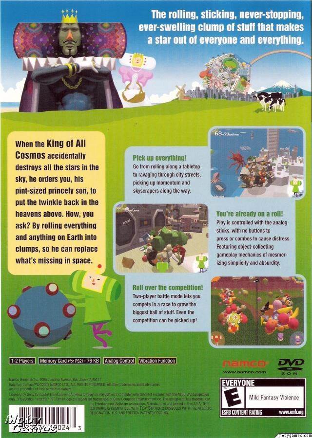 Katamari Damacy - Sony PlayStation 2 (PS2) (Namco - 2) video game collectible [Barcode 722614700243] - Main Image 2