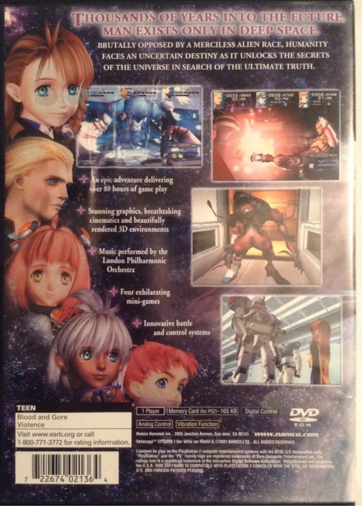 Xenosaga Episode 1: Der Wille Zur Macht - Sony PlayStation 2 (PS2) (Namco - 1) video game collectible - Main Image 2