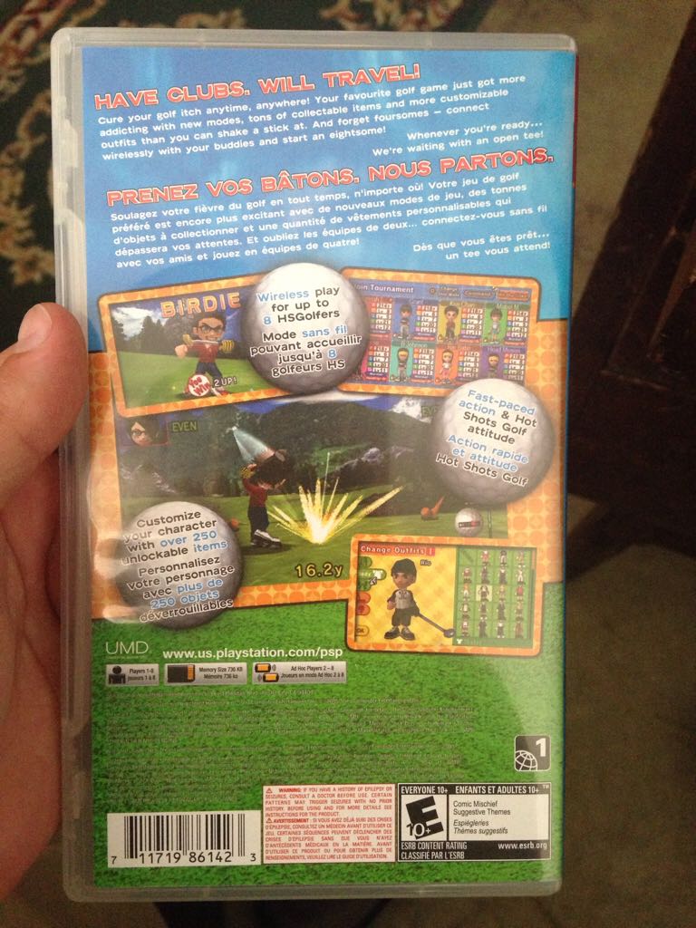 Hot Shots Golf Open Tee - Sony PlayStation Portable (PSP) (Sony Computer Entertainment - 8) video game collectible [Barcode 711719861423] - Main Image 2
