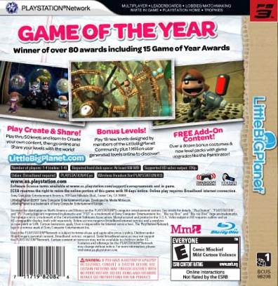 Little Big Planet: Game Of The Year Edition - Sony PlayStation 3 (PS3) (Sony Computer Entertainment - 4) video game collectible [Barcode 711719130161] - Main Image 2