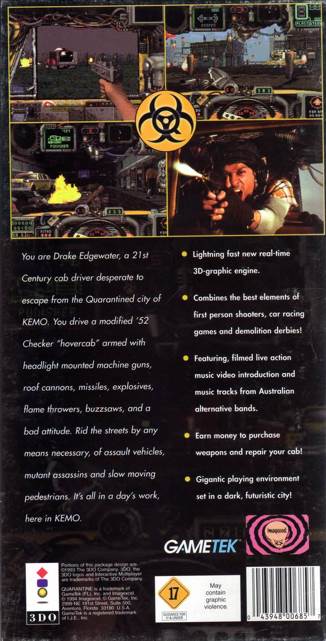 Quarantine - 3DO (GameTek - 1) video game collectible [Barcode 043948006857] - Main Image 2