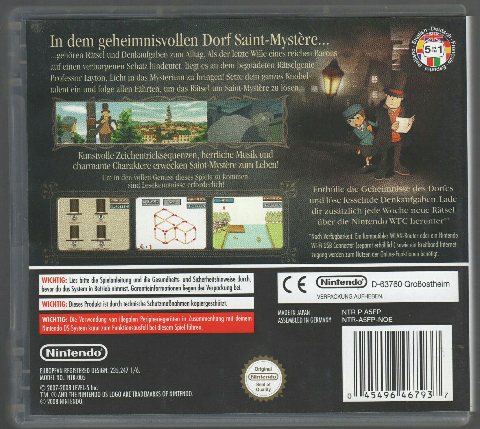 Professor Layton und das geheimnisvolle Dorf - Nintendo DS video game collectible - Main Image 2