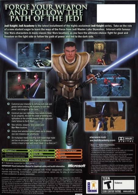 Star Wars - Jedi Knight: Jedi Academy - PC (LucasArts - 25) video game collectible [Barcode 023272955816] - Main Image 2
