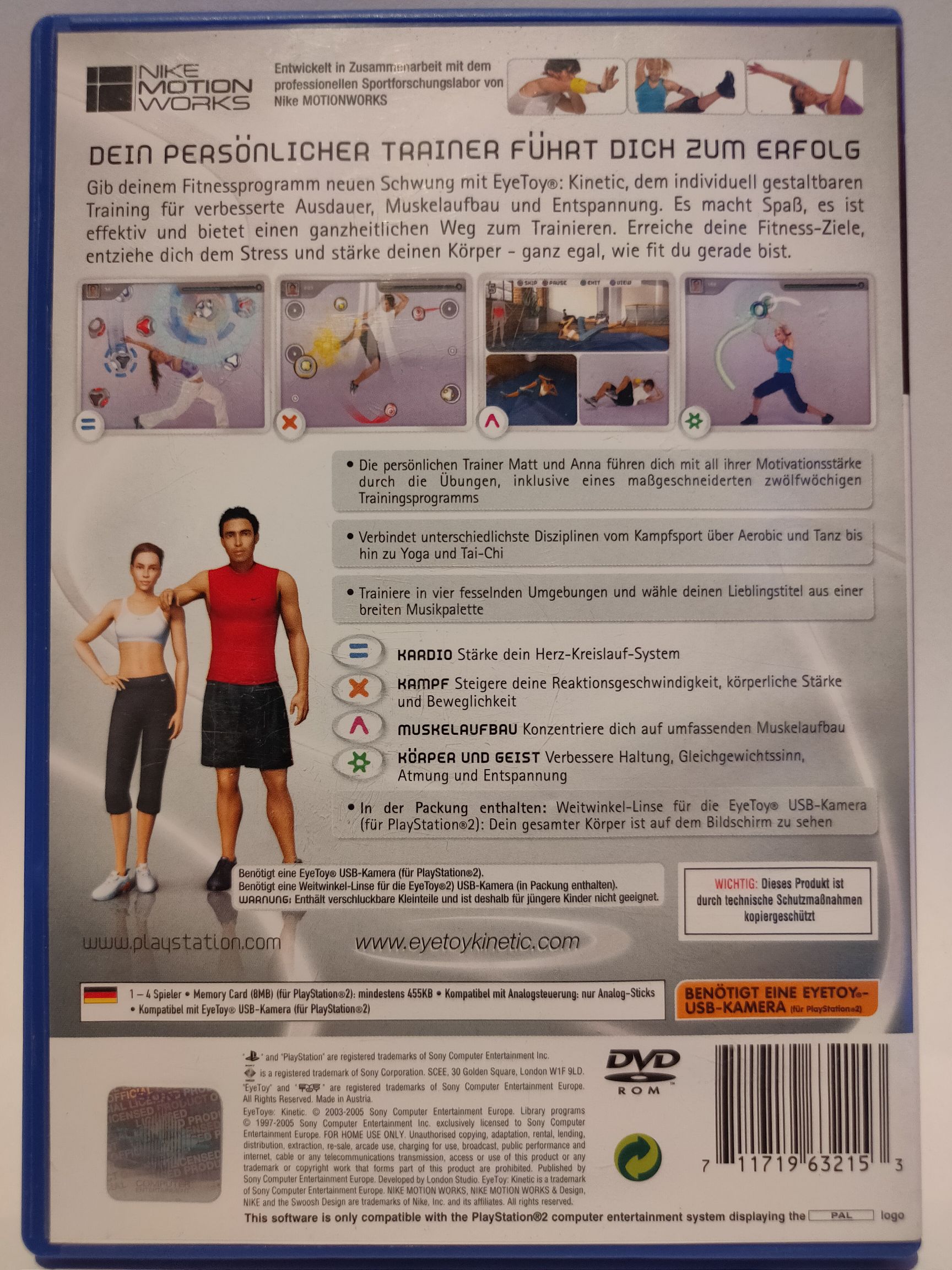 EyeToy : Kinetic - Sony PlayStation 2 (PS2) (1-4) video game collectible [Barcode 711719632153] - Main Image 2