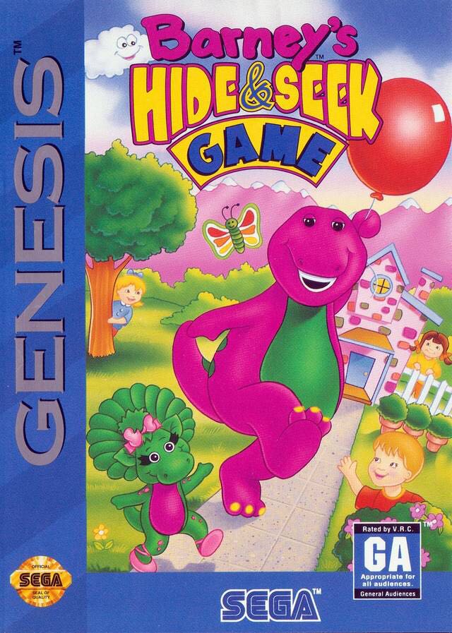 Barney’s Hide & Seek Game - Sega Genesis (Mega Drive) video game collectible - Main Image 1