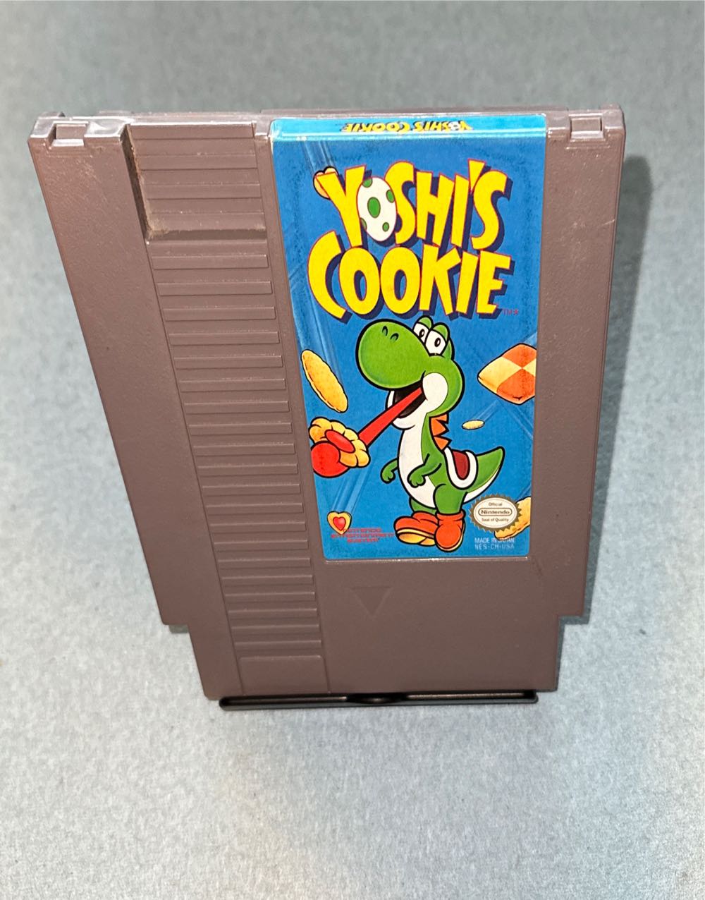 Yoshi’s Cookie  [pealing Label] - Nintendo Entertainment System (NES) video game collectible - Main Image 3